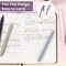 5 Pack Cute Gel Pens Retractable Quick Dry Gel Ink Pen Fine Point 0.5mm Black Ink Rolling Ball Gel Pens Smooth Writing Aesthetic Pens (5pcs - red, blue, purple, green, gray)